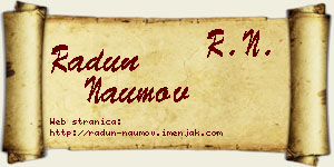 Radun Naumov vizit kartica